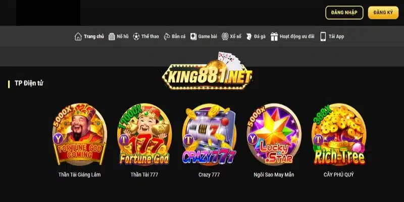 Những trò chơi hấp dẫn tại Slot King88